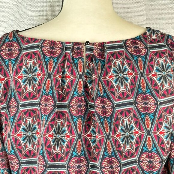 Sara Michelle Boho Geometric Peasant Blouse – Size L - Picture 6 of 11